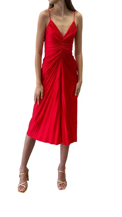 Pre-owned Delfi Collective Marylin Dress For Women In Red