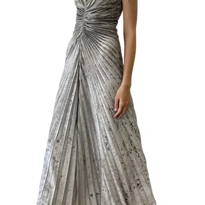 Delfi Collective Maryln Midi Dress In Silver In Grey