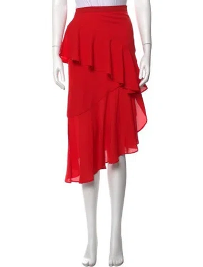 Pre-owned Delfi Collective Midi Length Skirt In Red