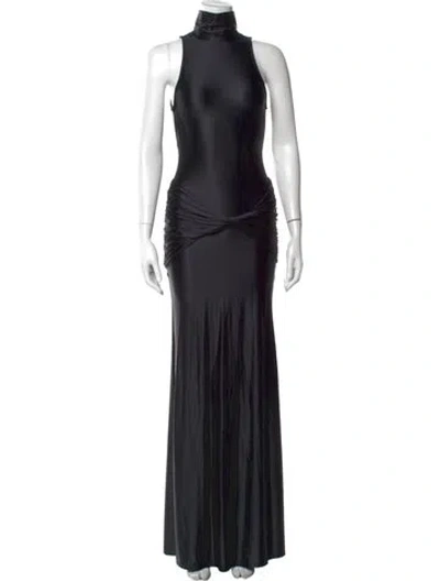 Pre-owned Delfi Collective Mock Neck Long Dress W/ Tags In Black