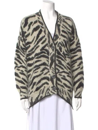 Pre-owned Delfi Collective Mohair Animal Print Sweater
