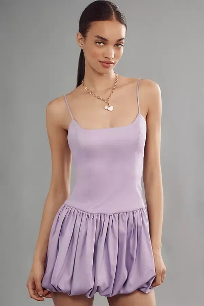 Delfi Collective Natassia Drop-waist Bubble-hem Dress In Purple