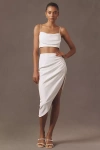 Delfi Collective Nina Cropped Top & Asymmetric Midi Skirt Set