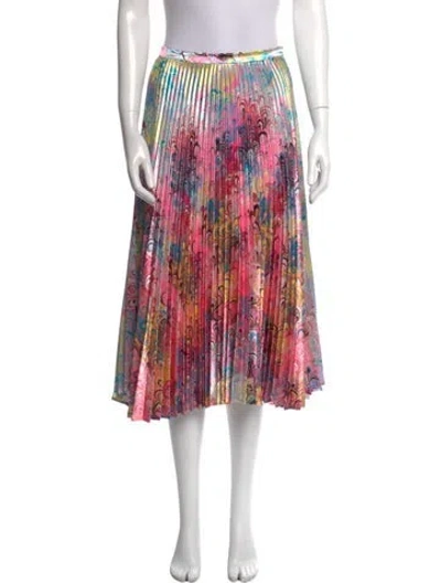 Pre-owned Delfi Collective Printed Knee-length Skirt In Pink