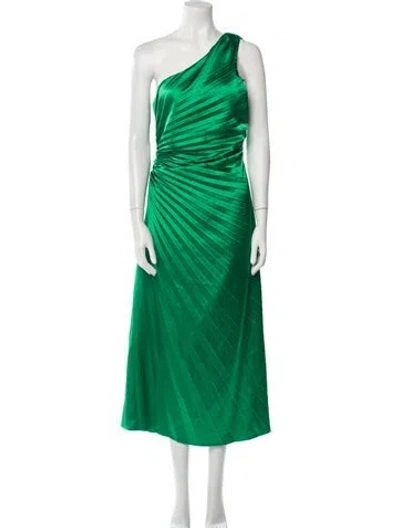 Pre-owned Delfi Collective Printed Long Dress In Green
