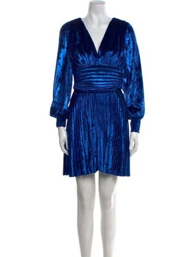 Pre-owned Delfi Collective Printed Mini Dress In Blue