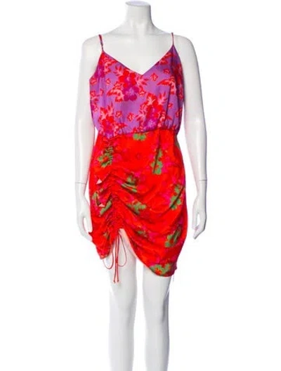 Pre-owned Delfi Collective Printed Mini Dress In Multi