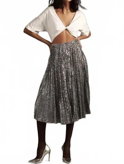 Delfi Collective Sequin Twofer Midi Dress In Multi