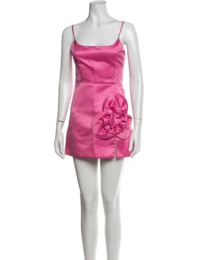 Pre-owned Delfi Collective Silk Mini Dress In Pink