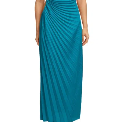 Delfi Collective Solie Gown In Teal In Blue