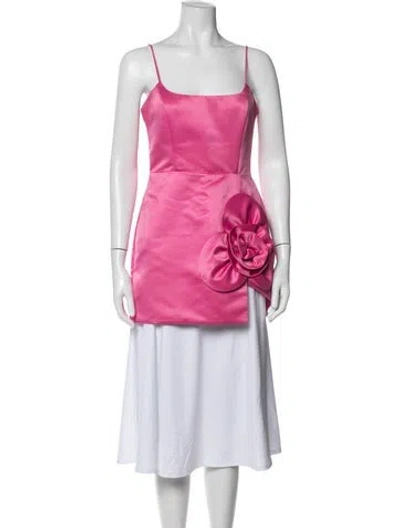 Pre-owned Delfi Collective Square Neckline Mini Dress In Pink