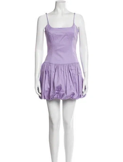 Pre-owned Delfi Collective Square Neckline Mini Dress In Purple