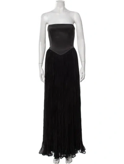 Pre-owned Delfi Collective Strapless Long Dress In Black