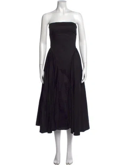 Pre-owned Delfi Collective Strapless Midi Length Dress W/ Tags In Black