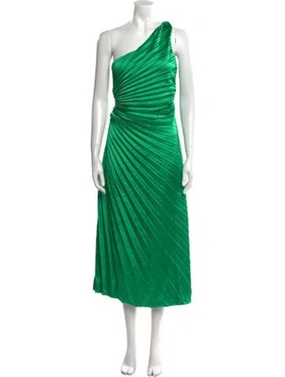 Pre-owned Delfi Collective Striped Long Dress In Green