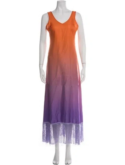 Pre-owned Delfi Collective Tie-dye Print Long Dress W/ Tags In Multi