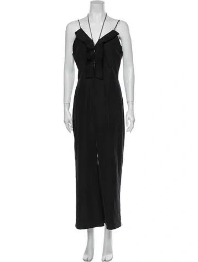 Pre-owned Delfi Collective V-neck Jumpsuit In Black