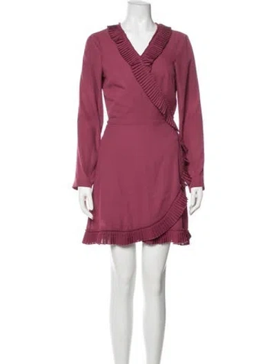 Pre-owned Delfi Collective V-neck Mini Dress In Pink