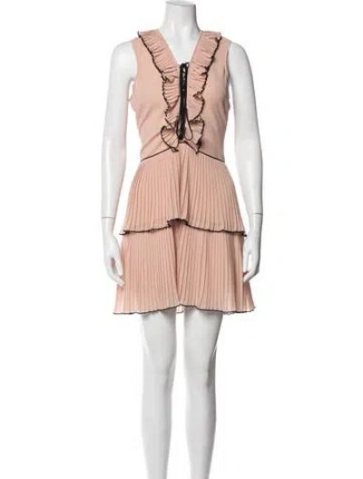 Pre-owned Delfi Collective V-neck Mini Dress In Pink
