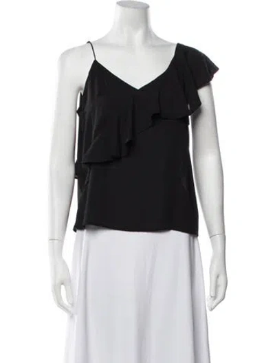 Pre-owned Delfi Collective V-neck Sleeveless Top In Black