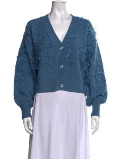 Pre-owned Delfi Collective V-neck Sweater In Blue