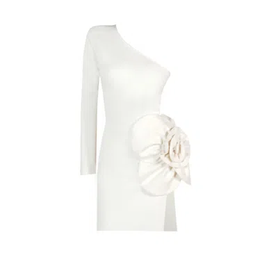 Delfi Collective Women's Neutrals Fleur Short Dress - Ivory In White