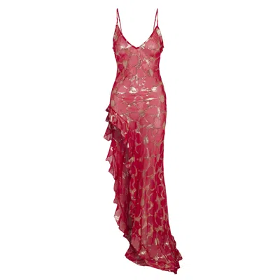 Delfi Collective Women's Red / Gold Lara Dress - Red In Multi