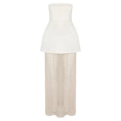 Delfi Collective Women's White The Gemma Dress In Neutral