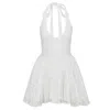 Delfi Collective Women's White The Hera Short Eyelet Dress