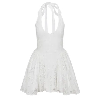 Delfi Collective Women's White The Hera Short Eyelet Dress