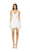 Delfi Hera Eyelet Short Dress In White