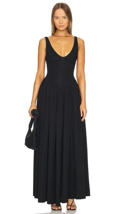 Delfi Isodora Long Dress In 黑色