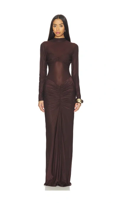 Delfi Jadienne Dress In Brown