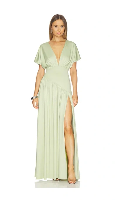 Delfi Sade Dress In Green