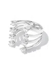 Delfina Delettrez 18k White Gold Dots Diamond Ring In Silver