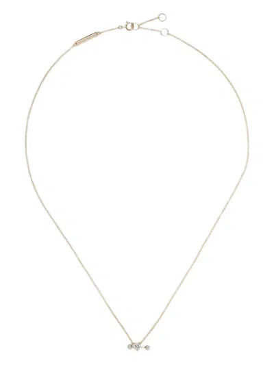 Delfina Delettrez 18k Yellow Gold And White Two In One Diamond Necklace