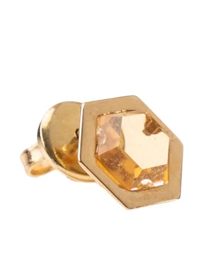Delfina Delettrez 18k Yellow Gold Hexagonal Yellow Diamond Earring