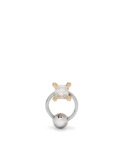 Delfina Delettrez 18kt Gold Diamond Two In One Piercing Earring