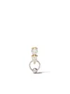 Delfina Delettrez 18kt White And Yellow Gold Two In One Diamond Earring In Yellow Gold/white Gold