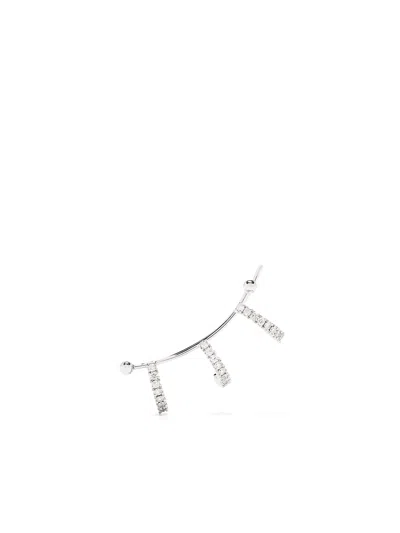 Delfina Delettrez 18kt White Gold Diamond 1987 Cuff Earring In Silver