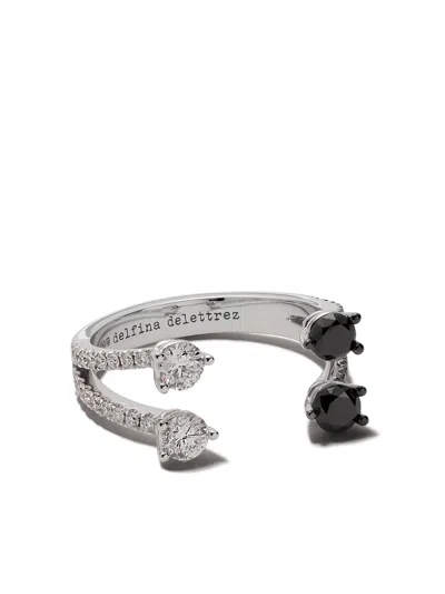 Delfina Delettrez 18kt White Gold Domino Dots Diamond Ring