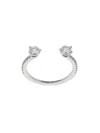 Delfina Delettrez 18kt White Gold Dots Diamond Pave Ring In Silver