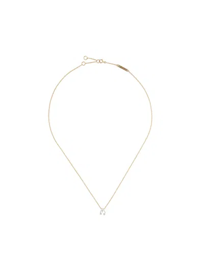 Delfina Delettrez 18kt Yellow And White Two In One Diamond Necklace In Gold