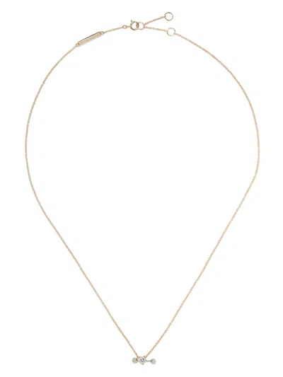 Delfina Delettrez 18kt Yellow And White Two In One Diamond Necklace In Gold/silver