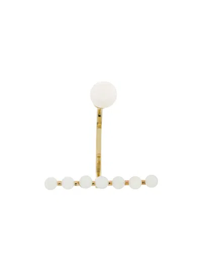 Delfina Delettrez 9kt Yellow Gold Gold Vein Earring In Metallic