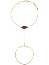 Delfina Delettrez 'kiss My Hand' Lips Bracelet In Metallic