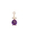 Delfina Delettrez 'magic Triangle Pearl Piercing' Diamond Ring In Metallic