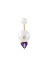 Delfina Delettrez 'trillion' Diamond Earring In White