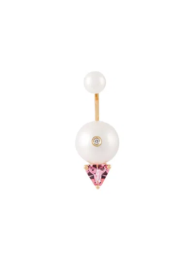 Delfina Delettrez 'trillion' Diamond Earring In White
