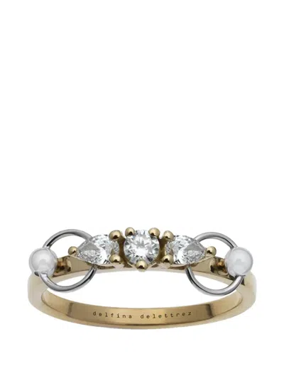 Delfina Delettrez Two In One Diamond Ring In Green